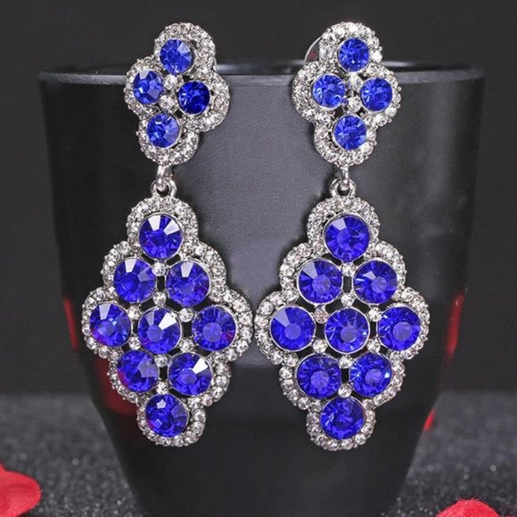 Vintage Style Pageant Earrings For Prom Wedding - Picture 1 of 3